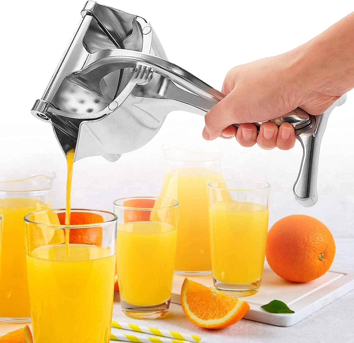Clip Handheld Fruit Juicer - Stainless Steel