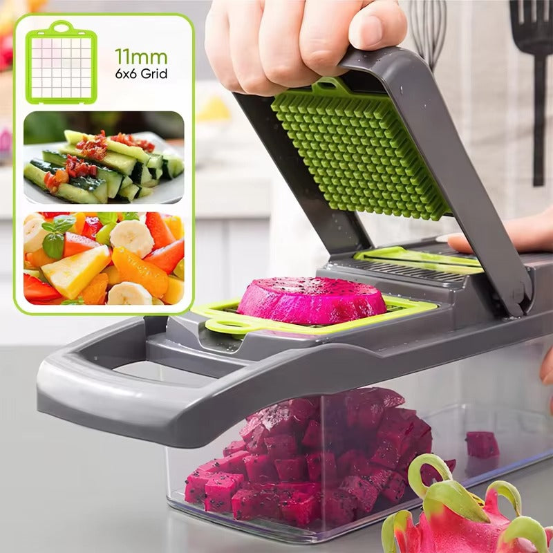 Manual Vegetable Chopper - 16 Pcs Set